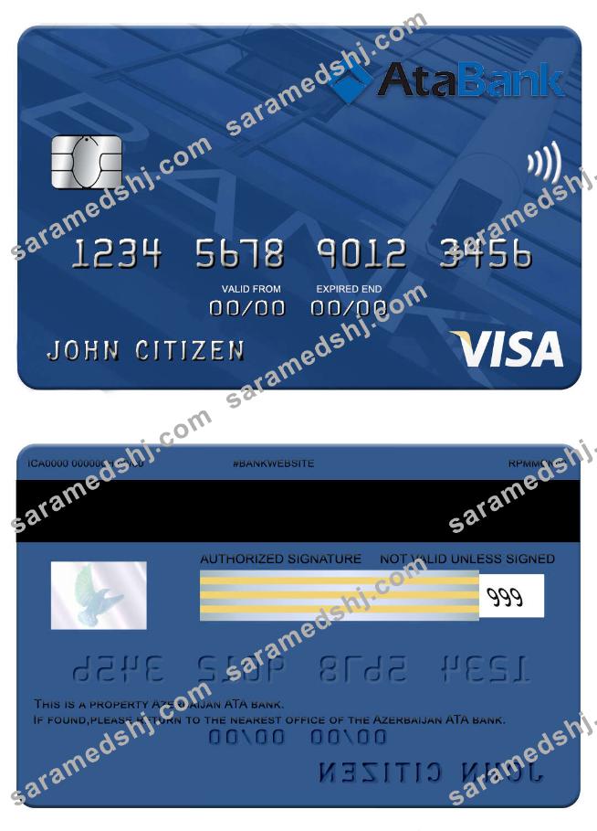 Azerbaijan ATA bank visa card